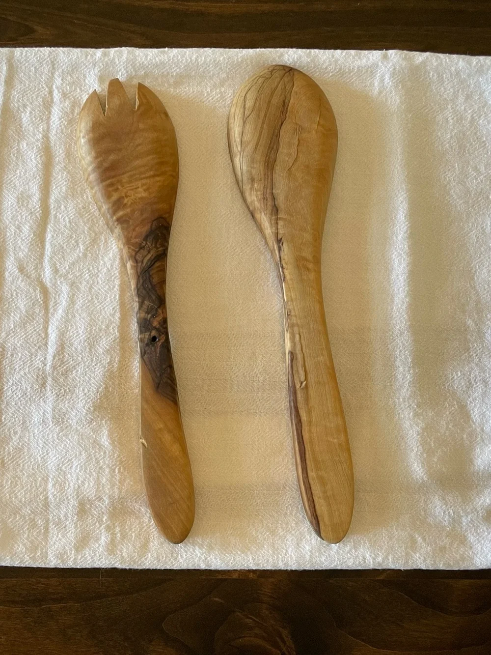 Olive Wood Salad Servers